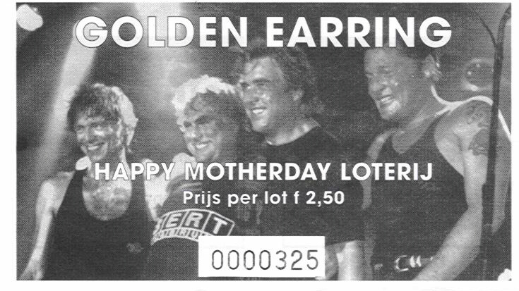 Golden Earring Happy Mothersday 1996 Fanclub day May 12, 1996 lottery ticket